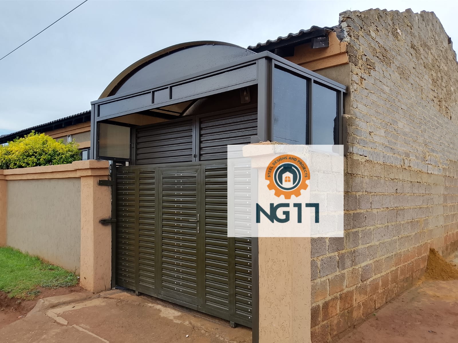 Steel Canopy & Sliding Gates